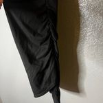 BTFBM Black Bodycon Midi Dress Women’s Sleeveless Ruched Side Casual Size M Photo 2