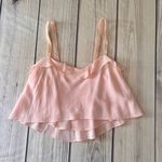 For Love & Lemons Pink Lightweight Ruffle Crop Top Photo 0