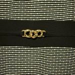 Tahari Gray and Silver Sheath Dress V-neck Sleeveless Photo 3