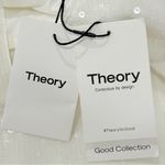 Theory  Sequin T-Shirt Mini Dress Oversized White Small Chic Holiday Bridal Party Photo 9