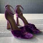 Sam Edelman Lucia Knotted Velvet Heeled Sandals Purple Size 7.5 Photo 4