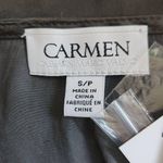 Carmen Marc Valvo Green Blouse NWT Size Small Dark Green Top Photo 4