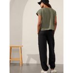 Athleta  M Classic Slub Tee Moss Green Medium 624101012 Photo 1