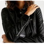 We The Free FREE PEOPLE Fenix Black Moto Jacket Small Photo 0