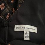 Dress the Population NEW Helen Lace Trumpet Gown Maxi Dress Black Orange Goth Photo 5