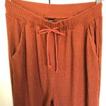 Rust Orange Ribbed Cropped Sweatshirt and Jogger Set Size M Size M Photo 2