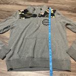 PINK - Victoria's Secret PINK Victoria’s Secret Grey Floral Pull Over Sweater; Medium Photo 5