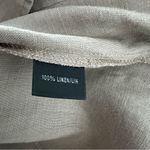 Lafayette 148 New York 100% Linen Women’s Short Sleeve Pintucked Blouse Size 12 Brown Photo 3