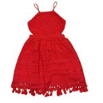 Chelsea & Violet Women's Pink Crochet Lace Halter Dress Size S Photo 4