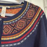 Lucky Brand  y2k fair isle beaded wool blend cardigan sweater Photo 5