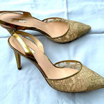Guess Elegant Gold Lace Women’s Heels Photo 0