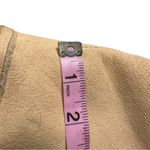 Aziza Y2K Faux Fur Suede Fur Lined Coat 3 Button Jacket Tan XL Photo 4