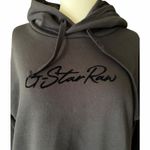G-Star Raw Black Flocked Hoodie Sweatshirt Dress New With Tags Size Extra Small Photo 3