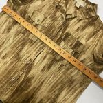 Michael Kors Women Long Sleeve Button Down Shirt 100% cotton Size Large Abstract Photo 3