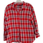 Good Clothes Red Plaid Button Down Long Sleeve Shirt Womens XL Cotton western Photo 0