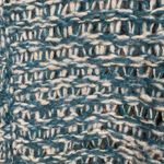 Free People  Blue White Marled Knit Button Front Cropped Cape Sweater Poncho S Photo 6