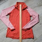 TCM Active Stripe Sleeve 1/4 Zip Pullover | Striped Sleeve 1/4 Zip Pullover Orange Photo 9