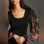 Blank London anthropologie knit sweater printed paisley sleeve pullover size XS Photo 2