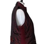 Westport Quilted Vest Zip Front Snap Pockets Padded Deep Red Women's Size Large Photo 6