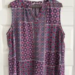 Violet+Claire Sleeveless Top Blue Pink Size 2X Photo 0