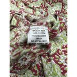 Nila Rubia Pink Green Paisley Hand Block Print Faux Wrap Long Sleeve Dress Large Photo 5