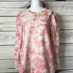 Lounge LOGO  Oversized Pink & Green Patterned Crewneck Sweatshirt Photo 0