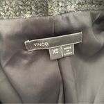 Vince  Boucle Lamb Leather Sleeve Moto Jacket Gray Black Womens XS Asymmetric Zip Photo 5