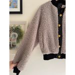 JULES KAE Karlie Tan Fuzzy Bomber Size Medium Photo 5