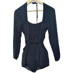 Abercrombie & Fitch  Black White Polka Dot V-Neck Long Sleeve Wrap Romper Size S Photo 1