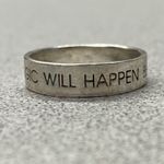 Sterling 925 Believe In Yourself & Magic Will Happen Inspirational Ring Size 7 Silver Photo 5