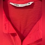 ZARA  Jeweled‎ Button Ruffle Tiered Drop Waist Orange Mini Dress Size Medium Photo 4