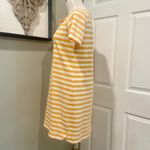 Talbots T by  Lace Up Dress Size XS Yellow Ace Stripe Vacation Preppy Nautical Photo 3