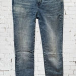 White House | Black Market The Slim Crop Jeans Womens 00 Blue Denim Cotton Blend Photo 0