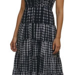 AQUA  Bloomingdale’s Blue & White Tie-Dye Maxi Sundress Size XS – Smocked Bodice Photo 0