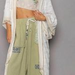 POL  I’m So Fly Embroidered Slouchy Gauze + Lace Jogger Pants Photo 3
