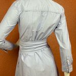 J.Crew Tie Waist Shirt Dress in Peri End-on-End Cotton Button Down Dress 0. E91 Photo 2