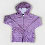 Patagonia Jacket Womens Large Zip Up Purple Hooded Better Sweater Thumb Holes Photo 0