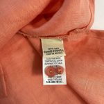 LL Bean Coral Orange Premium Washable Linen Long Sleeve Button Up Shirt Size 1X Orange Photo 9