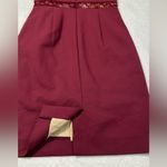 Antonio Melani Maroon Sheath Midi Dress Cap Sleeve Photo 11