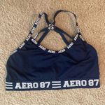 Aeropostale Strappy Sports Bra Size Large Navy Photo 0