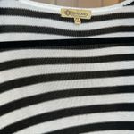 Democracy  Black and White Cardigan with Striped Design Photo 2