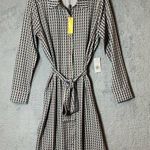 Alexa Admor Womens Shirt Dress Green Blue Color Midi Size S Belted Long Sleeve‎ Photo 0