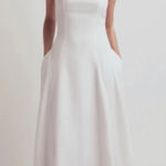 Favorite Daughter The Favorite Linen Dress in White Size 8 Photo 0