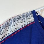 Style & Co  Navy Embroidered Short Sleeve Scoop Neck Top Size XXL EUC #0655 Photo 6