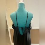 Vintage‎ California Dynasty Long Nightgown Black with Pink Embroidered Flower Size XL Photo 6