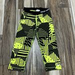 Nike  Pro lime green and black cropped leggings medium Photo 0