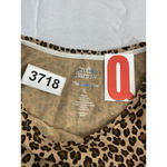 Croft & Barrow Womans  The Classic Tee XL Brown Animal Print Short Sleeve T Shirt Photo 2