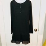 YA Los Angeles  Sweater Swing Button Dress Black M Photo 5