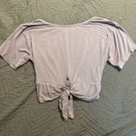 Victoria's Secret Heavenly by Victoria’s Secret Grey Women’s M Cropped Tie Back Tee Soft Stretchy Photo 11