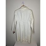 Magaschoni  Collection Womens Size 10 White Jacket Long Coat Patch Pockets Photo 5